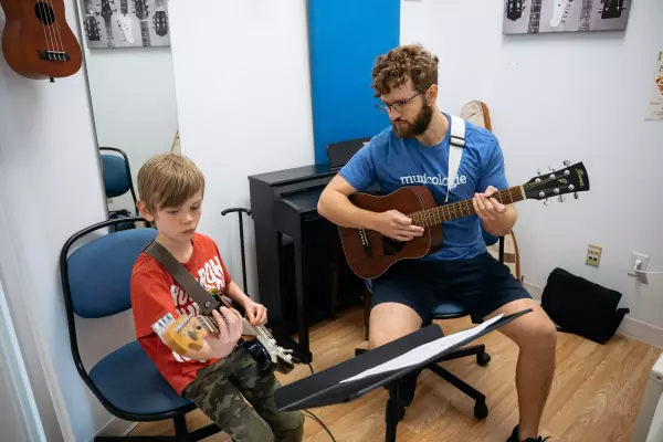 A person playing music
