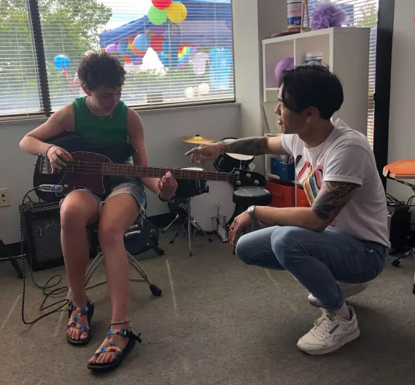 A person playing music