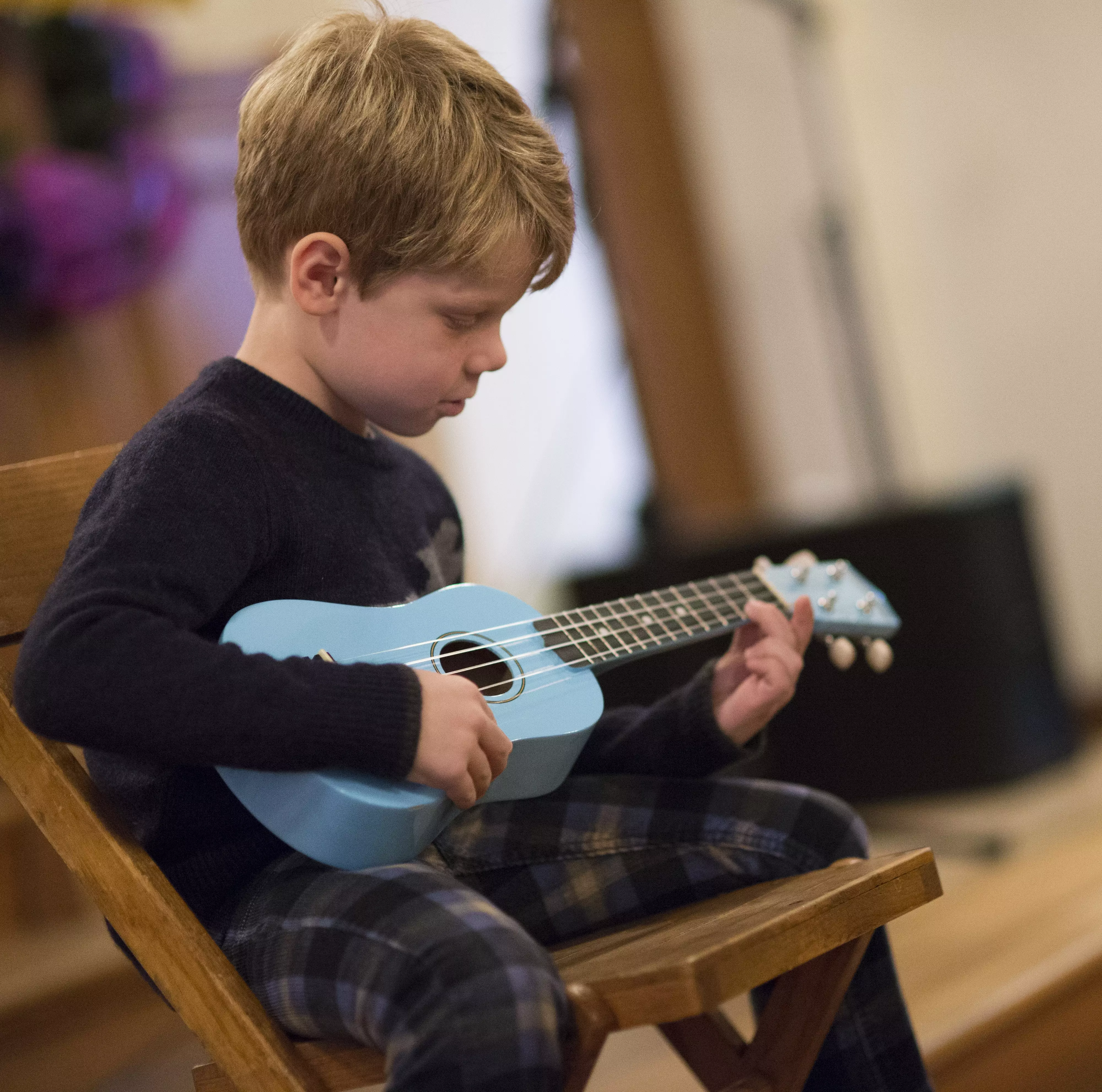A person playing an instrument
